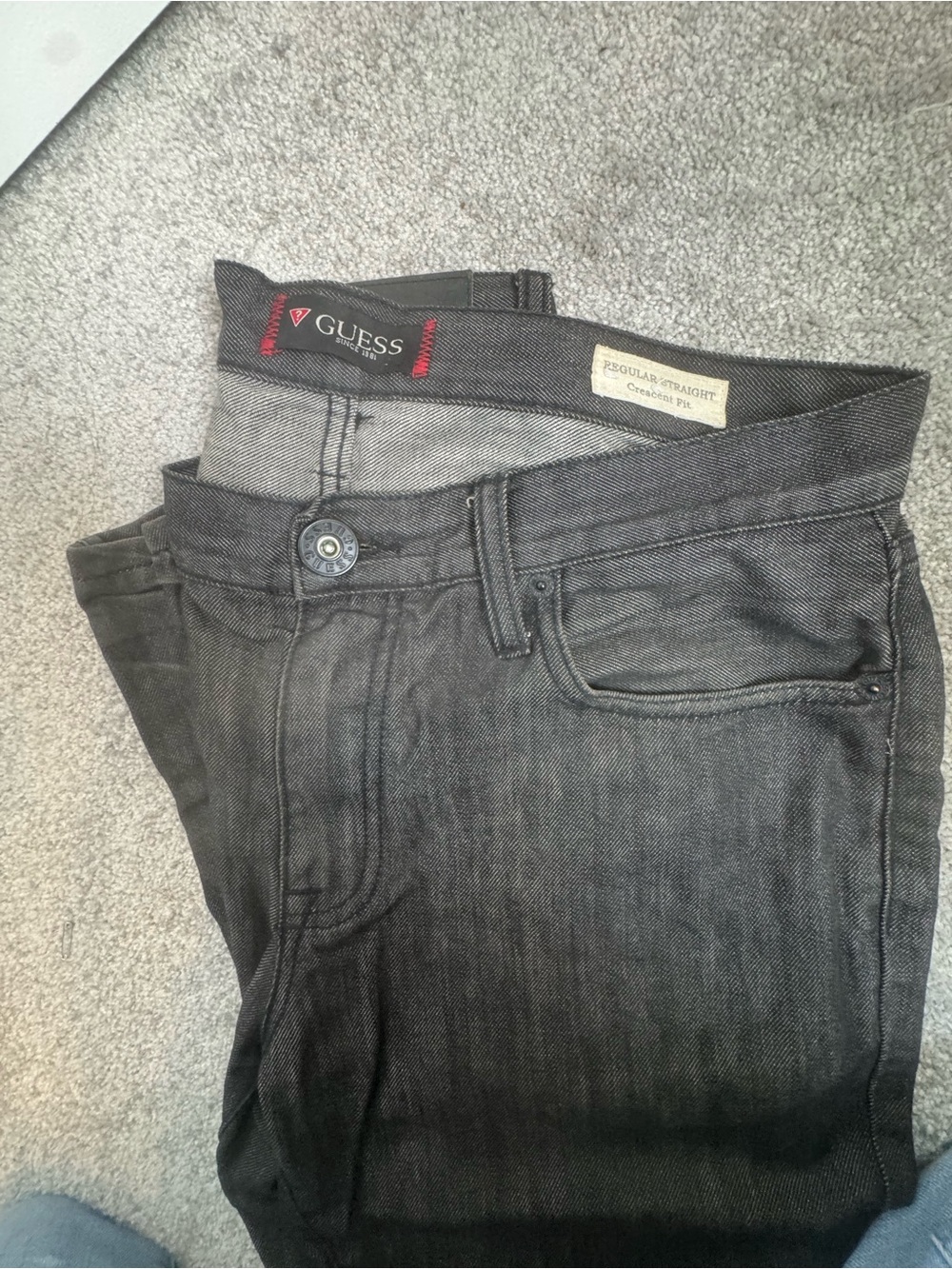 GUESS Black Slim Straight Denim Jeans